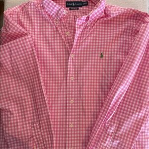 Ralph Lauren Pink Checkered Button-Up Shirt